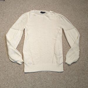 Hatch The Abigail Sweater Womens 1 Small Cream Open Knit Maternity Pullover